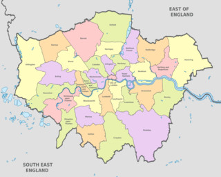 Karte die bezirke und stadtbezirke in London