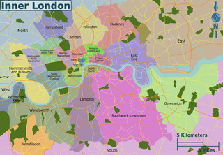 Karte die stadtteile und ortsteile in London